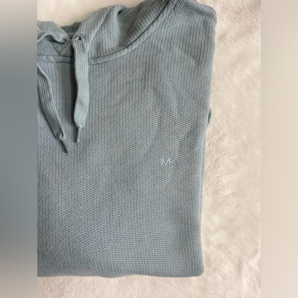 Michael Kors Baby Blue Lightweight Hoodie Pullover Sweatshirt - Picture 4 of 6